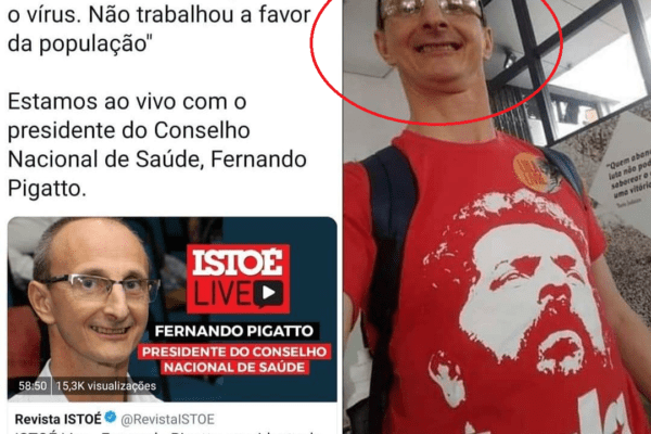 Presidente do Conselho Nacional de Saúde faz live contra Bolsonaro, e é flagrado com roupa do Lula